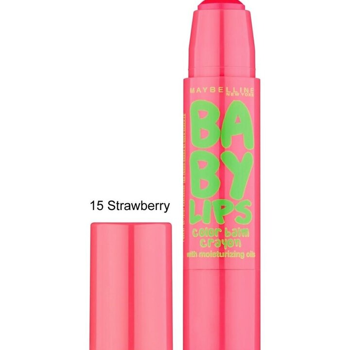 Maybelline Baby Lips Color Balm Crayon - 15 Strawberry Pop | Luxe Glow UK