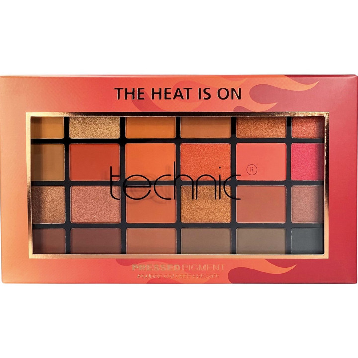 Technic 24-Colour Pressed Pigment Eyeshadow Palette — The Heat Is On