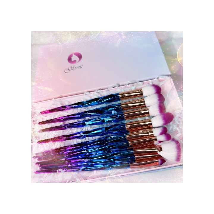 Glowii 12pcs Unicorn Diamond Makeup Brush Set (Gift Box)